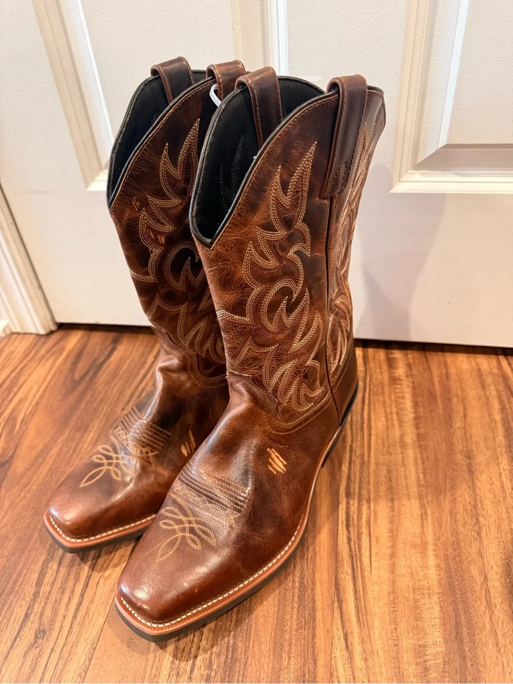 Laredo Breakout Square Toe Western Boots Mens 10.5 EW 68354 Rust Brown
